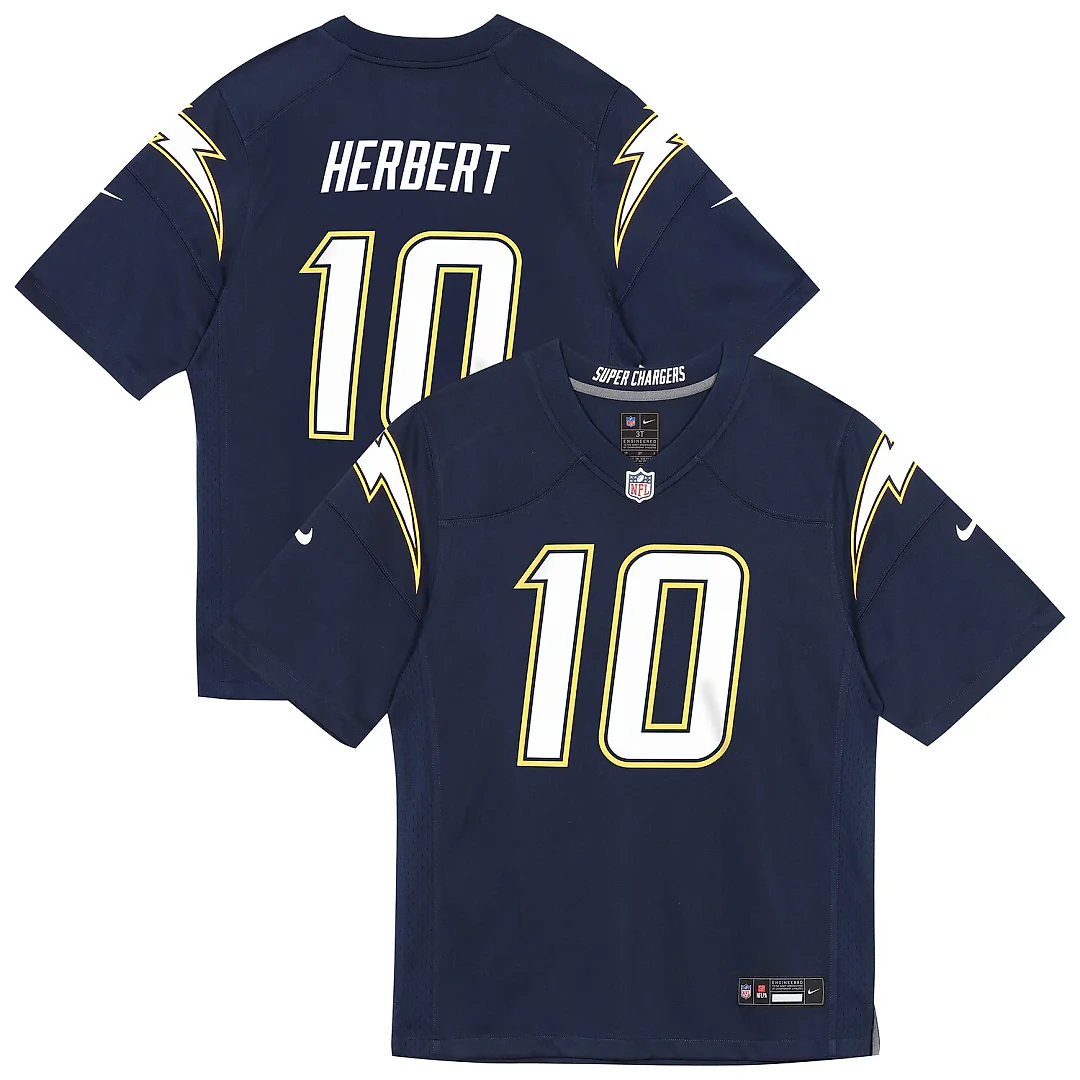 Zennovawear Justin Herbert Los Angeles Chargers Preschool Alternate Game Jersey - Navy