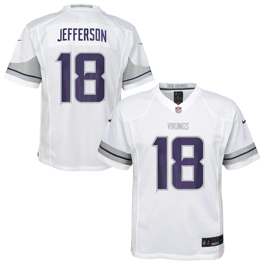 Zennovawear Justin Jefferson Minnesota Vikings Preschool Alternate Player Game Jersey - White