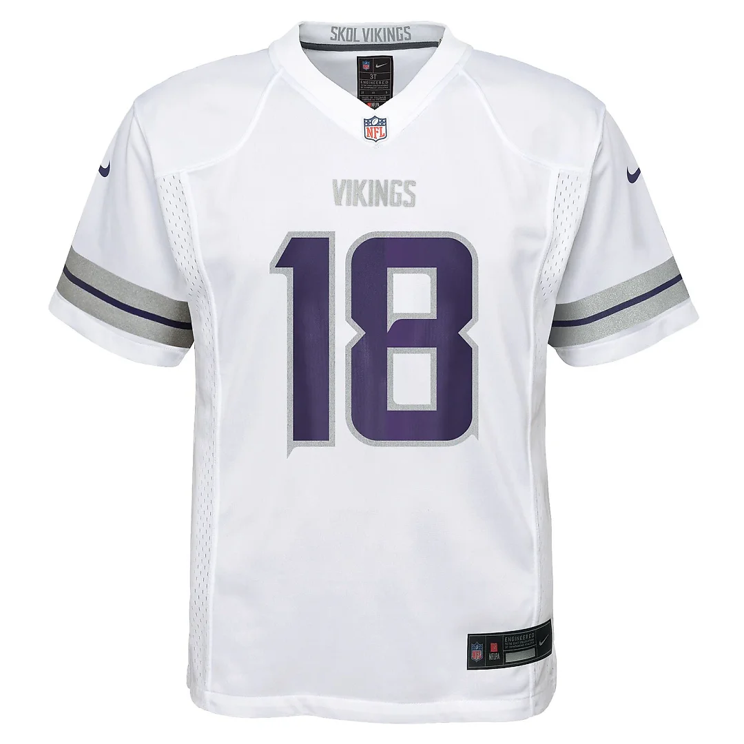 Zennovawear Justin Jefferson Minnesota Vikings Preschool Alternate Player Game Jersey - White
