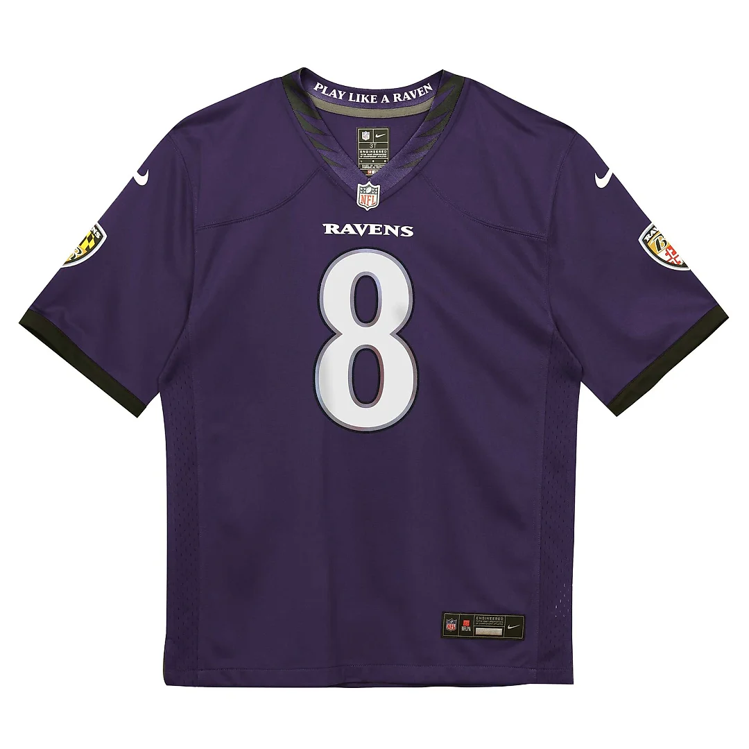 Zennovawear Lamar Jackson Baltimore Ravens Preschool Team Game Jersey - Purple