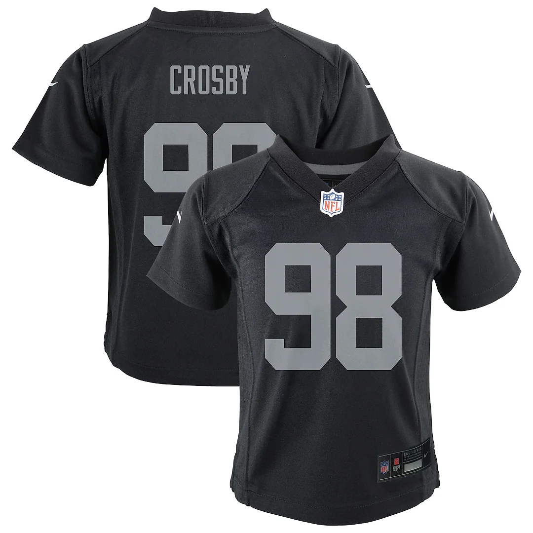 Zennovawear Maxx Crosby Las Vegas Raiders Preschool Team Game Jersey - Black