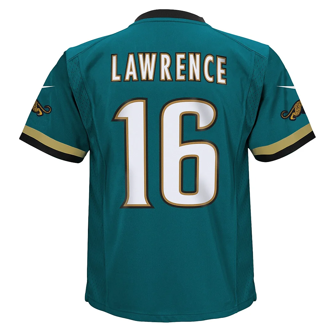 Zennovawear Trevor Lawrence Jacksonville Jaguars Preschool Prowler Throwback Player Game Jersey - Teal