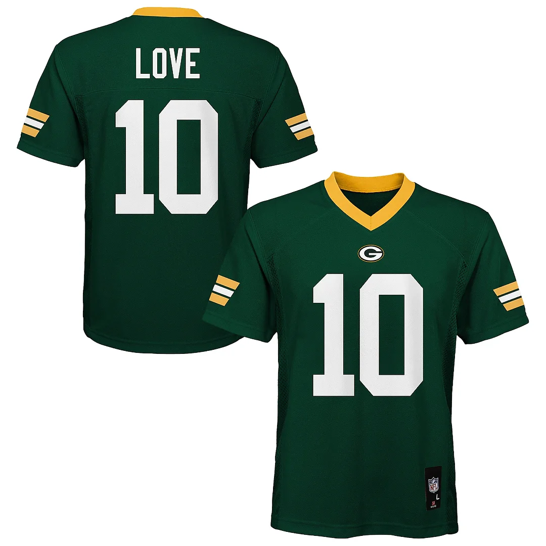 Zennovawear Jordan Love Green Bay Packers Preschool Replica Player Jersey - Green
