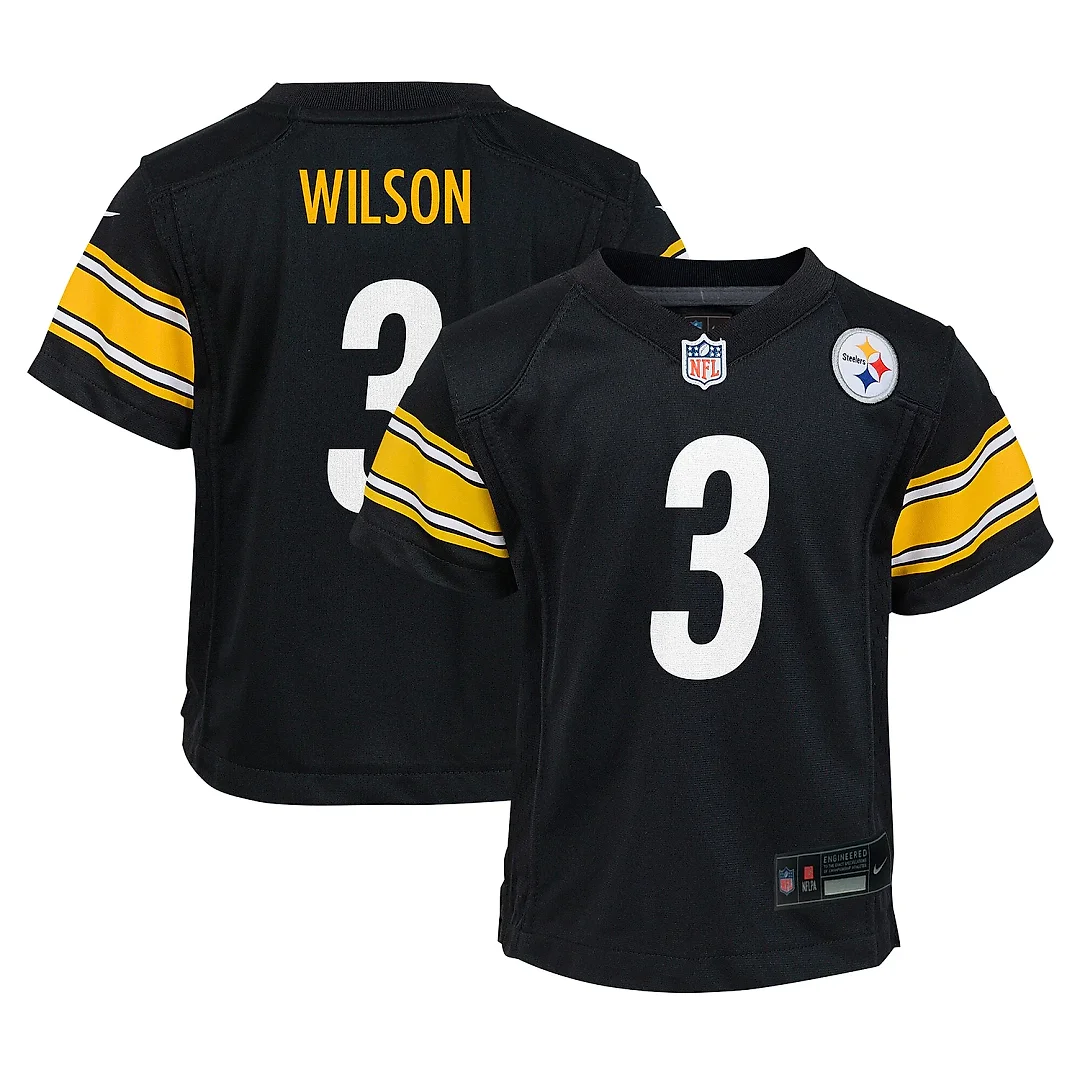 Zennovawear Preschool Pittsburgh Steelers Russell Wilson Black Player Game Jersey