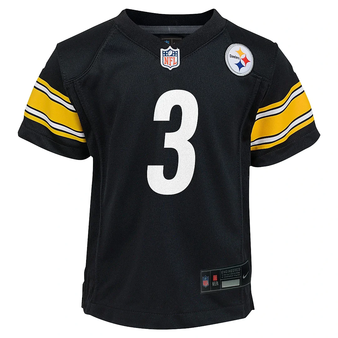 Zennovawear Preschool Pittsburgh Steelers Russell Wilson Black Player Game Jersey
