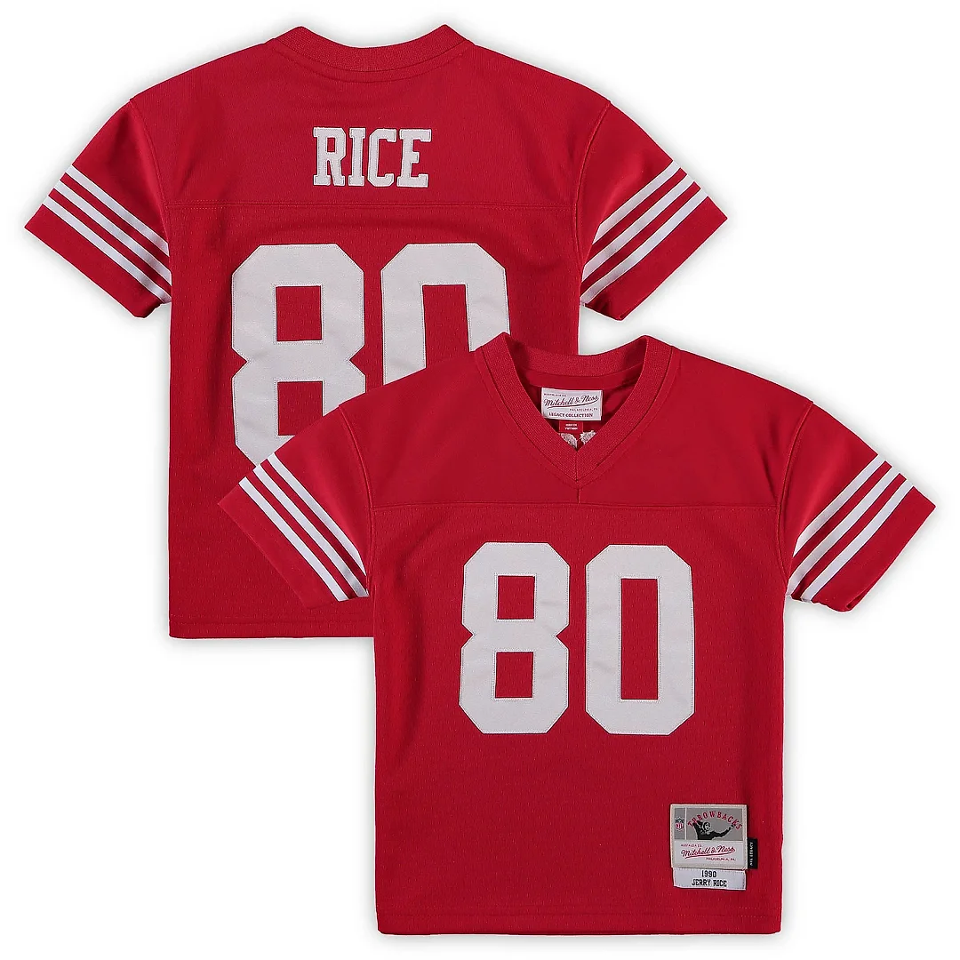 Zennovawear Preschool San Francisco 49ers Jerry Rice Mitchell & Ness Scarlet 1990 Retired Player Legacy Jersey