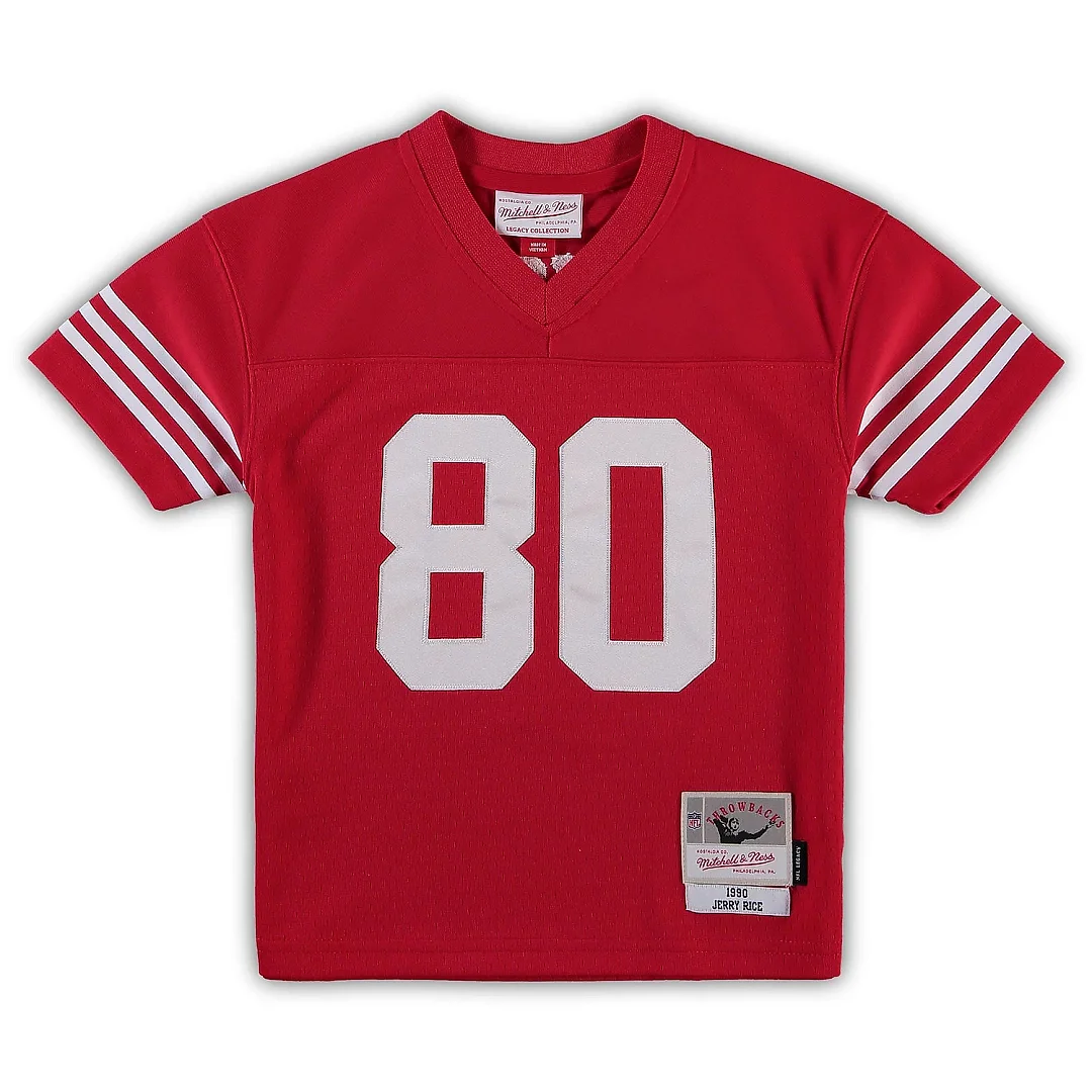 Zennovawear Preschool San Francisco 49ers Jerry Rice Mitchell & Ness Scarlet 1990 Retired Player Legacy Jersey