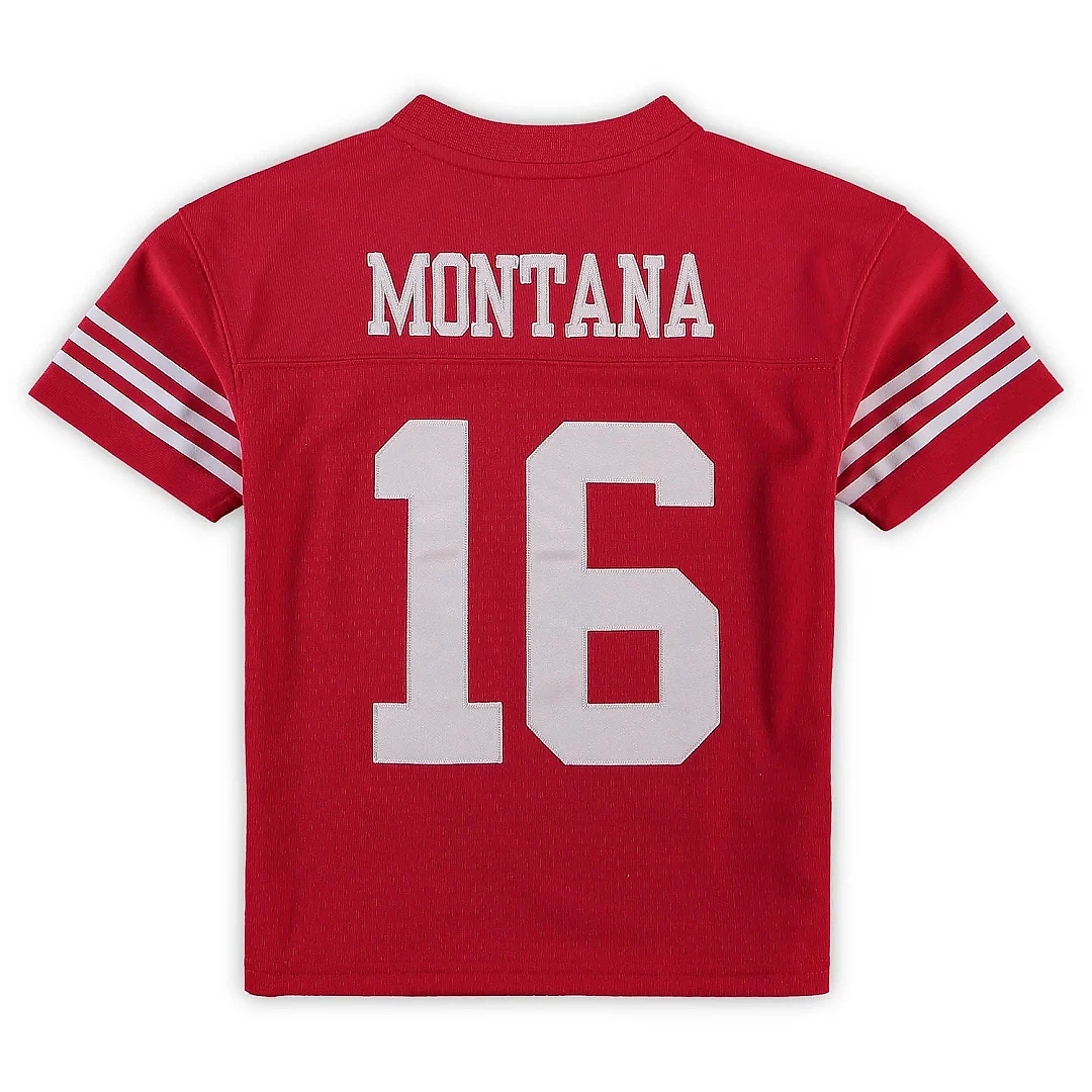 Zennovawear Preschool San Francisco 49ers Joe Montana Mitchell & Ness Scarlet 1990 Retired Player Legacy Jersey