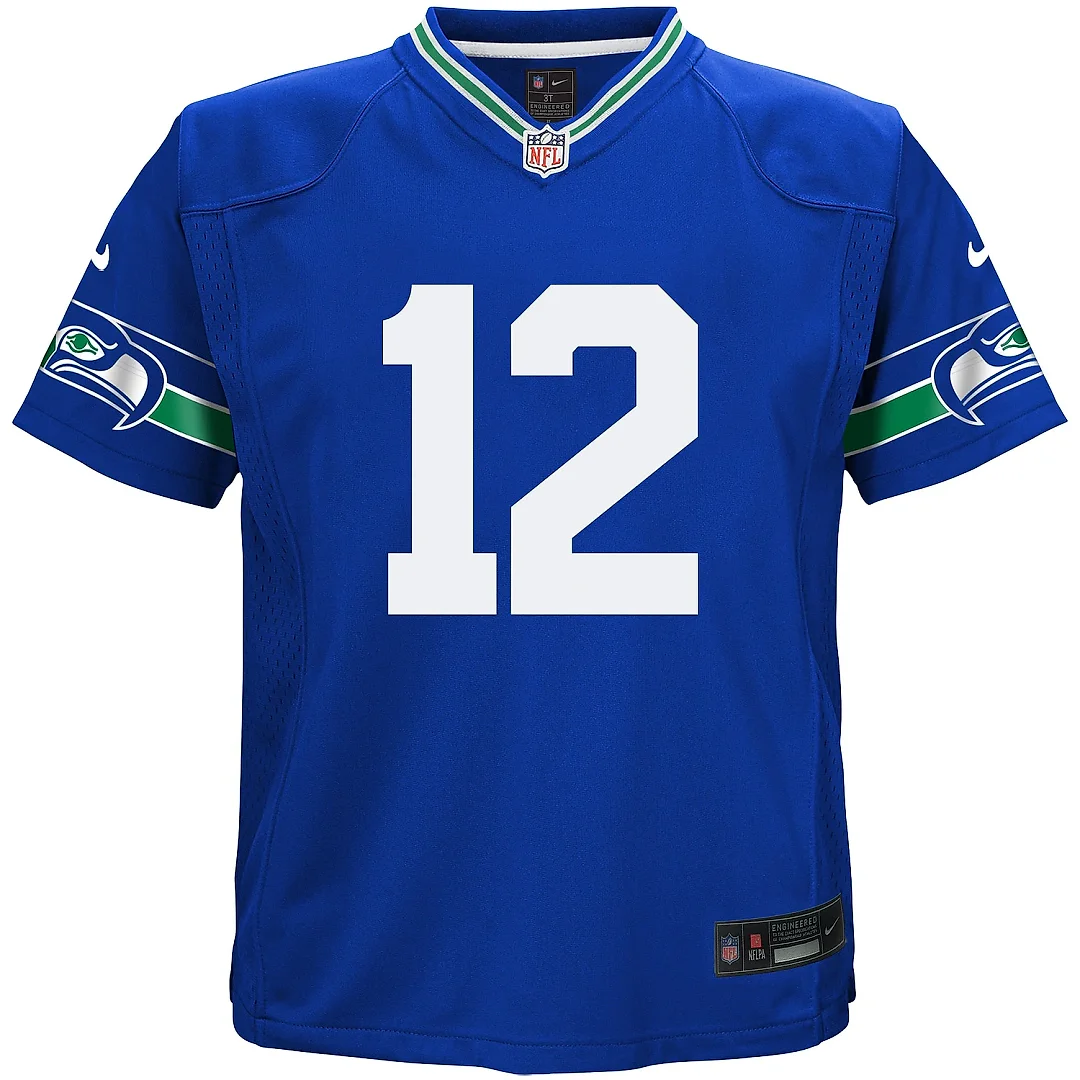 Zennovawear Preschool Seattle Seahawks 12th Fan Royal Alternate Game Jersey