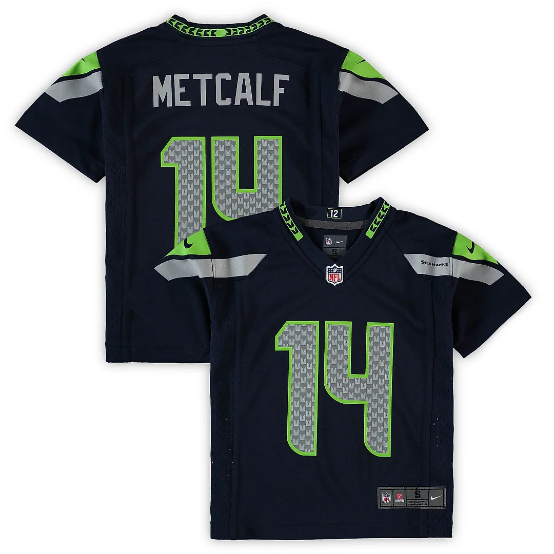 Zennovawear Preschool Seattle Seahawks DK Metcalf Navy Game Jersey