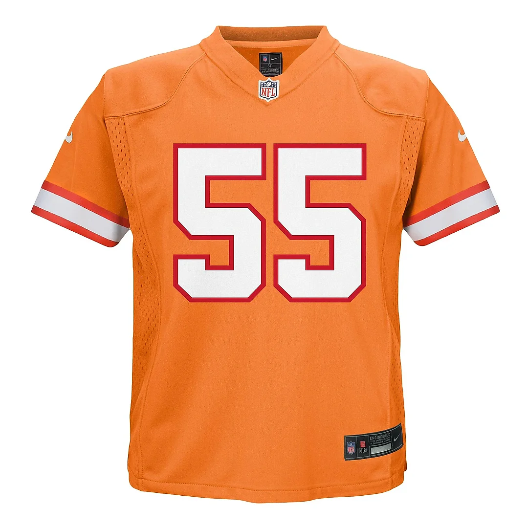 Zennovawear Preschool Tampa Bay Buccaneers Derrick Brooks Orange Retired Player Game Jersey