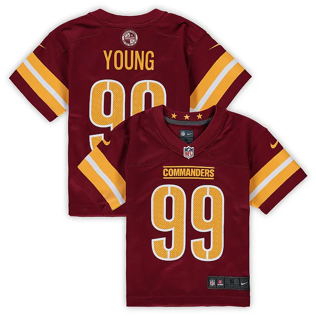 Zennovawear Preschool Washington Commanders Chase Young Burgundy Game Jersey