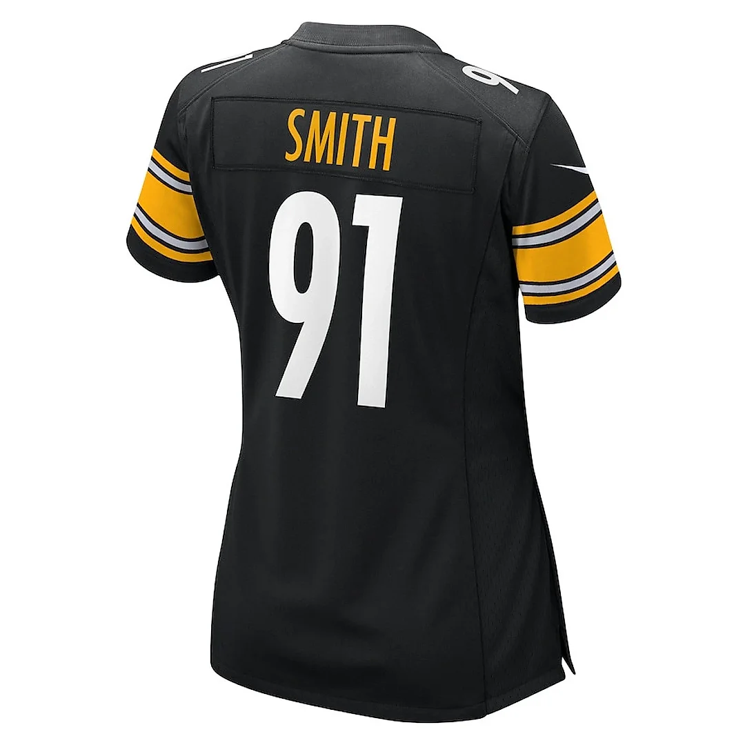 Zennovawear Preston Smith 91 Pittsburgh Steelers Women's Game Jersey - Black