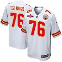 Zennovawear Prince Tega Wanogho 76 Kansas City Chiefs AFC Champions Patch Game Men Jersey - White