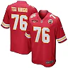 Zennovawear Prince Tega Wanogho 76 Kansas City Chiefs AFC Champions Patch Game Men Jersey - Red