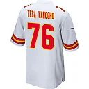 Zennovawear Prince Tega Wanogho 76 Kansas City Chiefs AFC Champions Patch Game Men Jersey - White