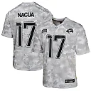 Zennovawear Puka Nacua 17 Los Angeles Rams 2024 Salute to Service Game YOUTH Jersey - Arctic Camo