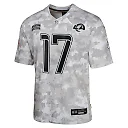 Zennovawear Puka Nacua 17 Los Angeles Rams 2024 Salute to Service Game YOUTH Jersey - Arctic Camo