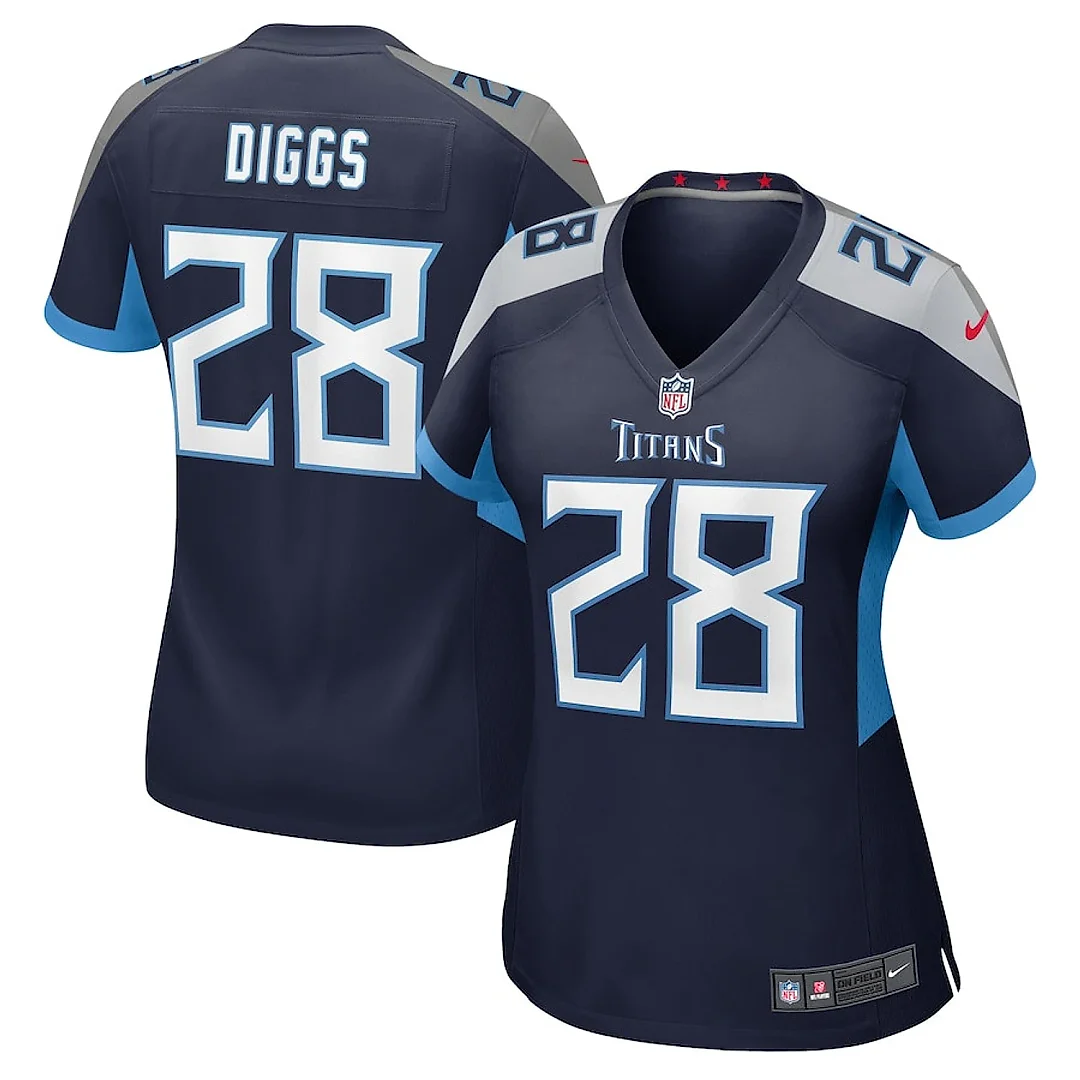 Zennovawear Quandre Diggs 28 Tennessee Titans Women's Game Jersey - Navy