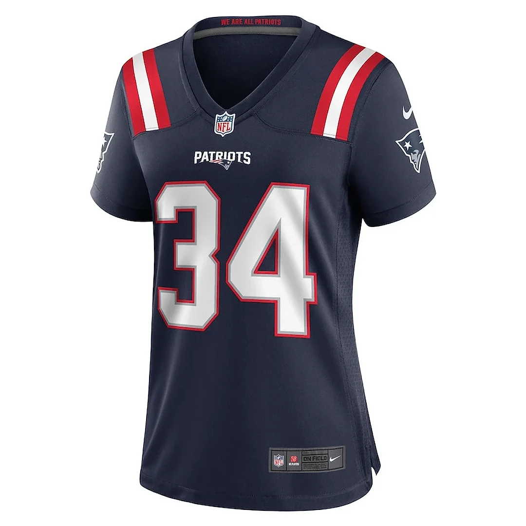 Zennovawear Quandre Mosely 34 New England Patriots Women Home Game Jersey - Navy