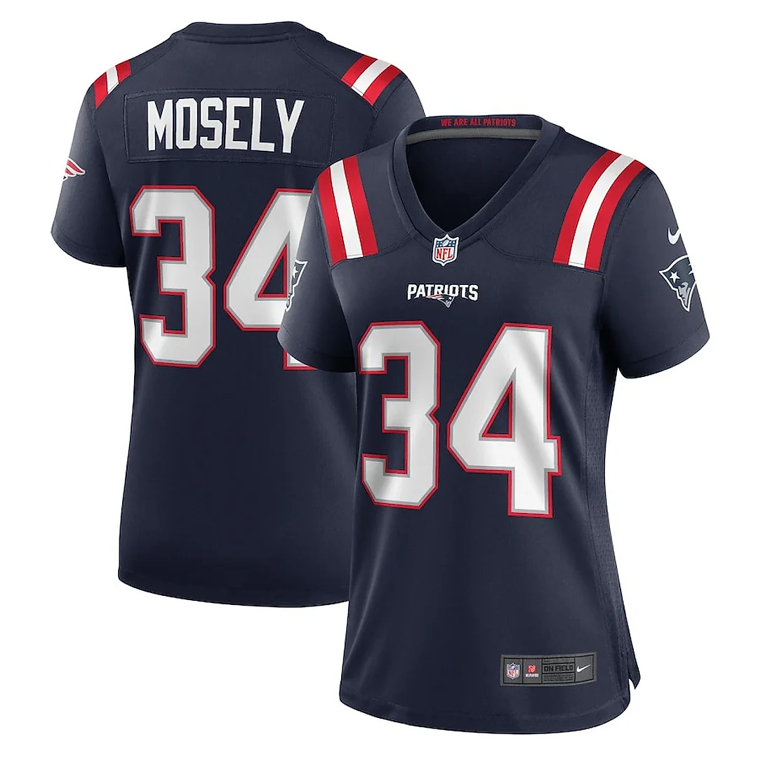 Zennovawear Quandre Mosely 34 New England Patriots Women Home Game Jersey - Navy