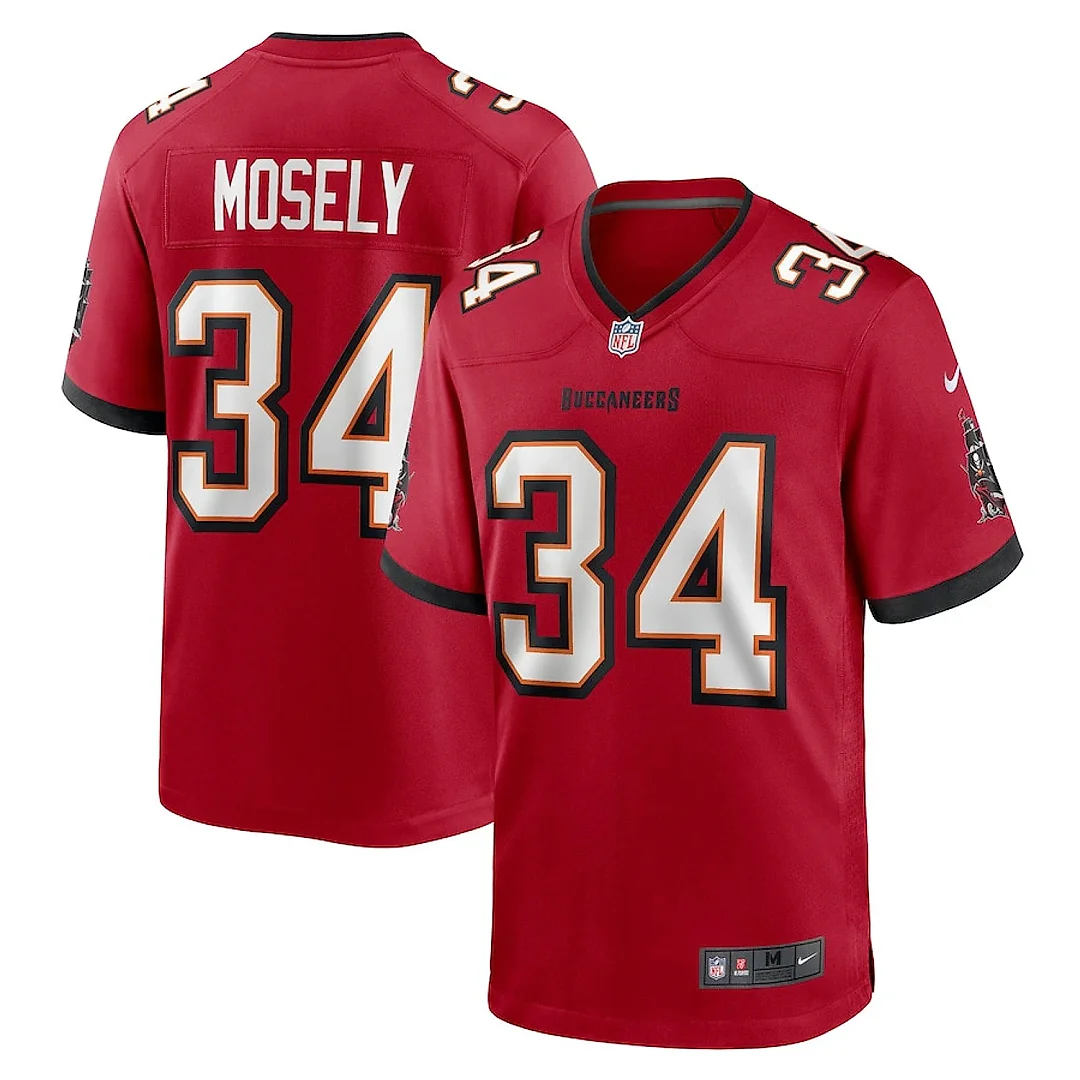 Zennovawear Quandre Mosely 34 Tampa Bay Buccaneers Game Men Jersey - Red
