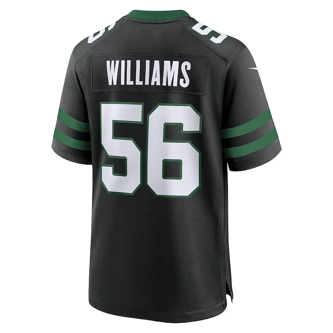Zennovawear Quincy Williams 56 New York Jets Alternate Game Men Jersey - Legacy Black