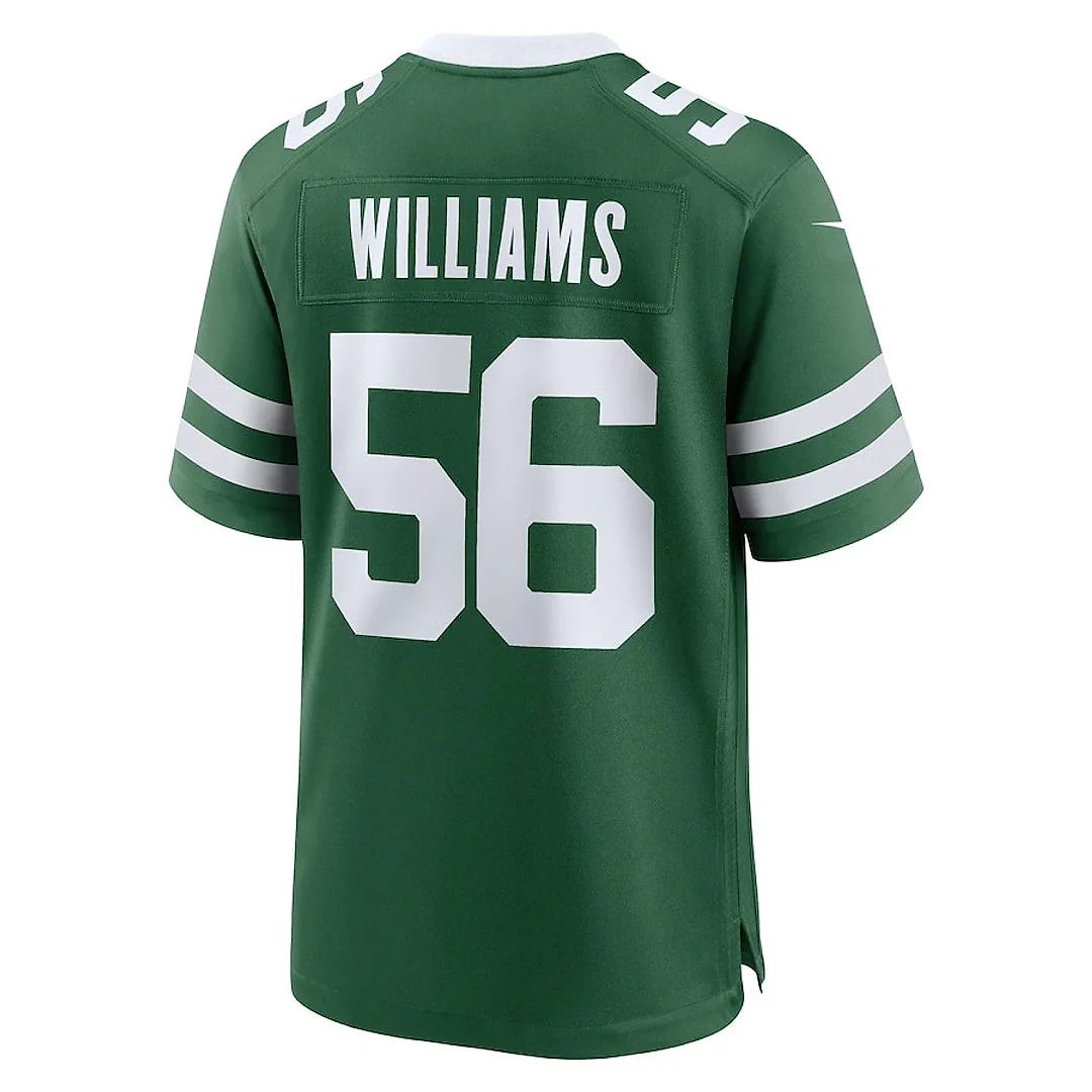 Zennovawear Quincy Williams 56 New York Jets Game Player Men Jersey - Legacy Green
