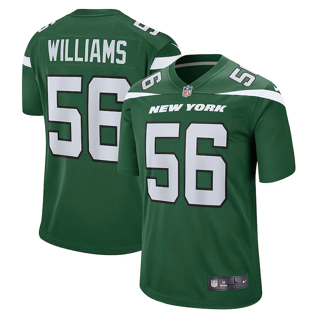 Zennovawear Quincy Williams 56 New York Jets Men Game Jersey - Gotham Green