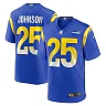 Zennovawear Quindell Johnson 25 Los Angeles Rams Team Game Men Jersey - Royal