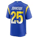 Zennovawear Quindell Johnson 25 Los Angeles Rams Team Game Men Jersey - Royal