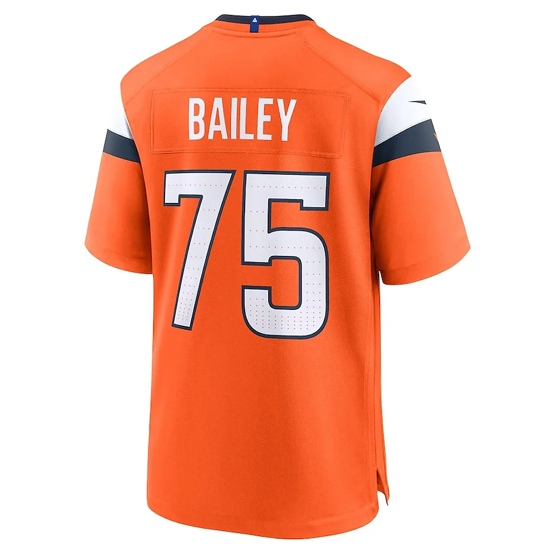 Zennovawear Quinn Bailey 75 Denver Broncos Team Game Men Jersey - Orange