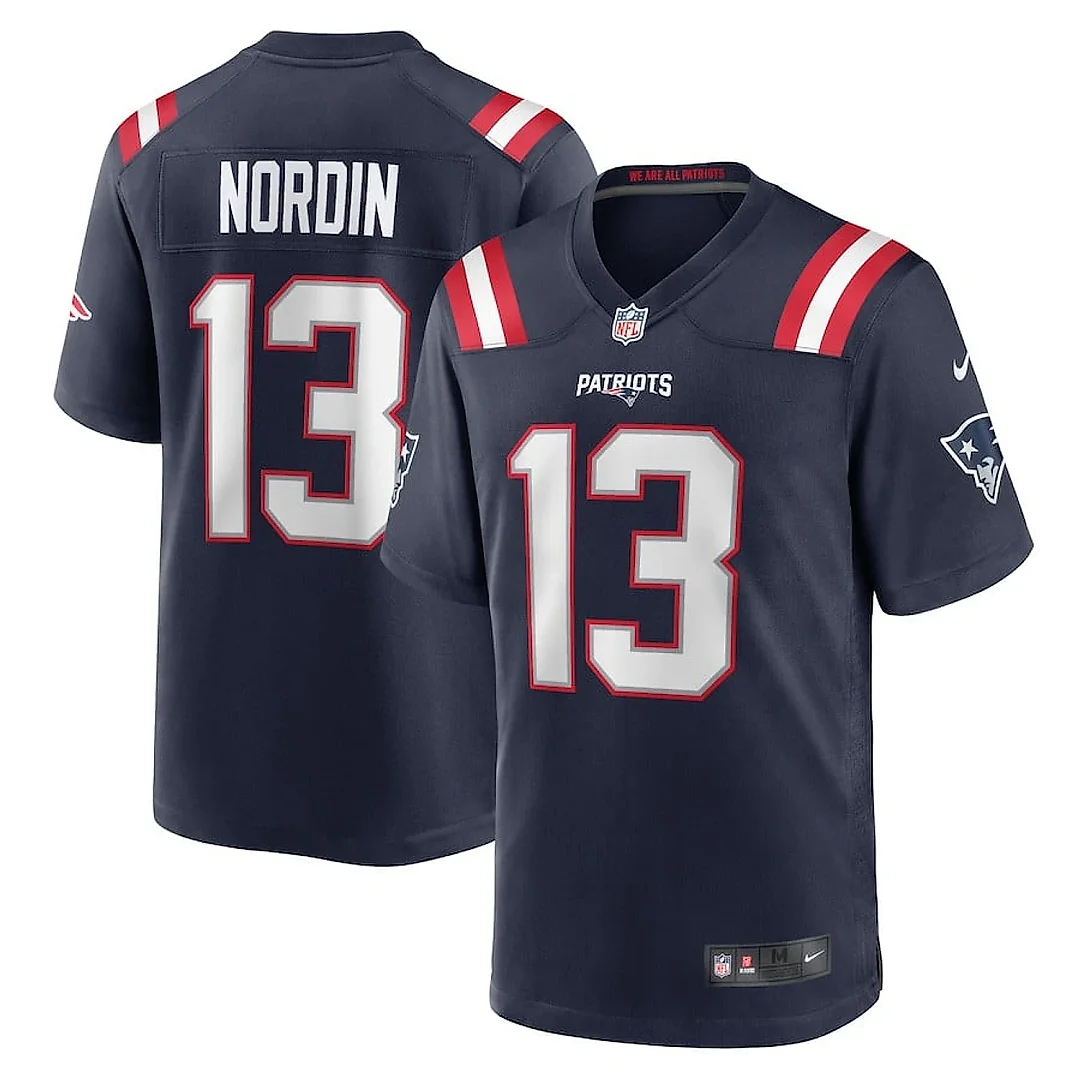 Zennovawear Quinn Nordin 13 New England Patriots Game Men Jersey - Navy
