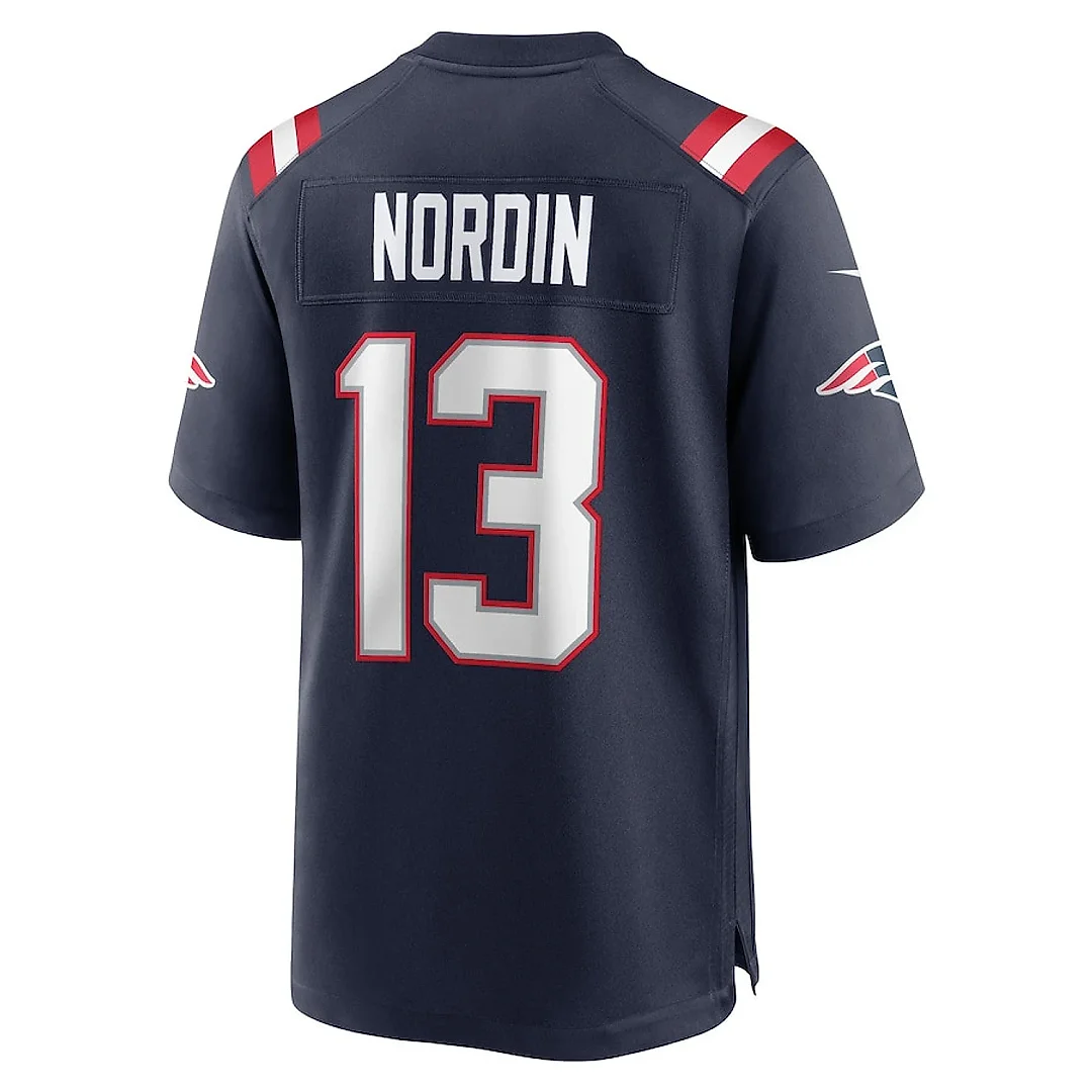 Zennovawear Quinn Nordin 13 New England Patriots Game Men Jersey - Navy