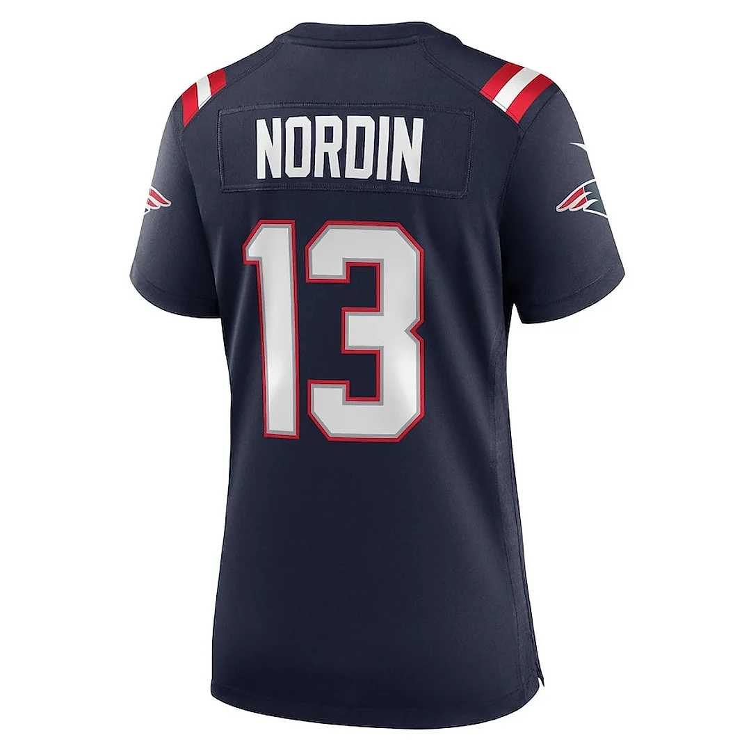 Zennovawear Quinn Nordin 13 New England Patriots Women Game Jersey - Navy