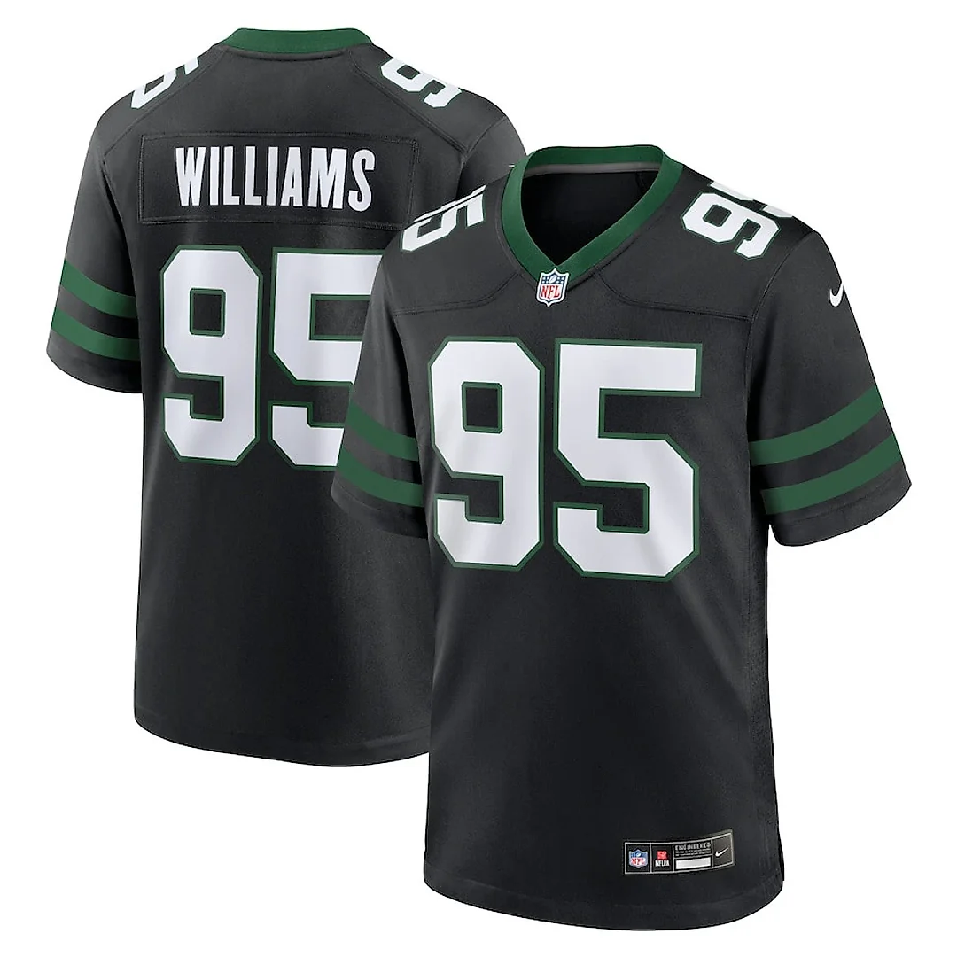 Zennovawear Quinnen Williams 95 New York Jets Alternate Game Men Jersey - Legacy Black