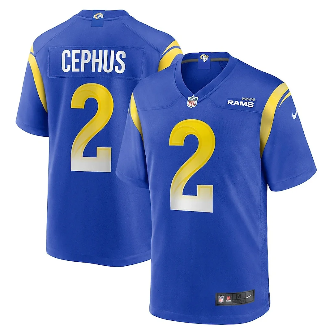 Zennovawear Quintez Cephus 2 Los Angeles Rams Team Game Men Jersey - Royal