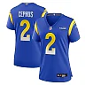 Zennovawear Quintez Cephus 2 Los Angeles Rams Women's Team Game Jersey - Royal