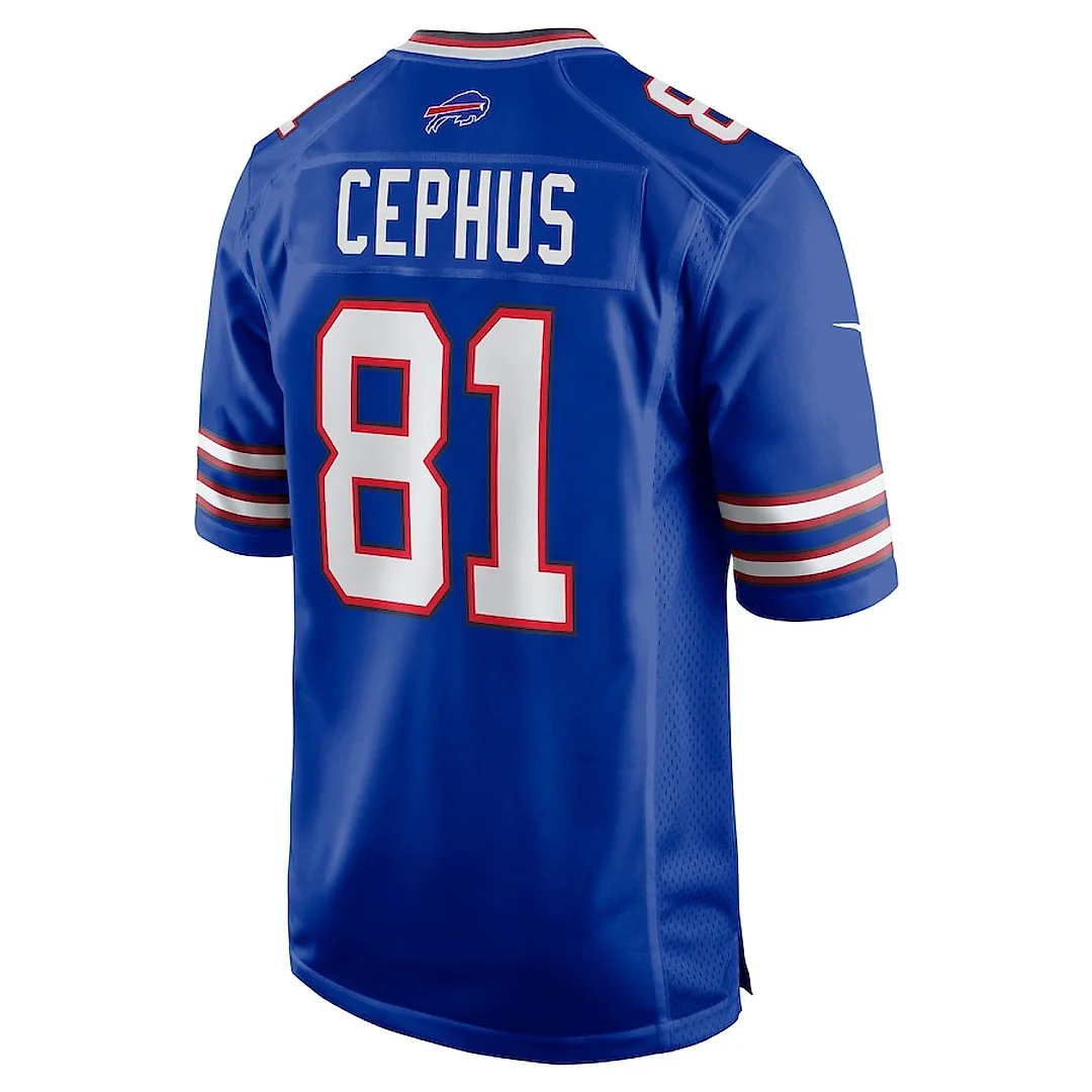 Zennovawear Quintez Cephus 72 Buffalo Bills Team Game Men Jersey - Royal