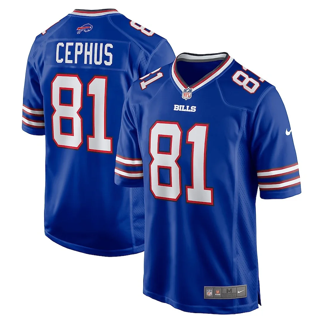 Zennovawear Quintez Cephus 72 Buffalo Bills Team Game Men Jersey - Royal