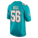 Zennovawear Quinton Bell 56 Miami Dolphins Game Men Jersey - Aqua