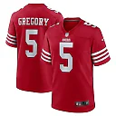 Zennovawear Randy Gregory 5 San Francisco 49ers Game Men Jersey - Scarlet