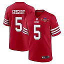 Zennovawear Randy Gregory 5 San Francisco 49ers NFC Champions Patch Game Men Jersey - Scarlet