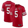 Zennovawear Randy Gregory 5 San Francisco 49ers NFC Champions Patch Game Men Jersey - Scarlet