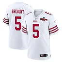 Zennovawear Randy Gregory 5 San Francisco 49ers NFC Champions Patch Game Men Jersey - White