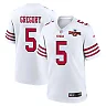 Zennovawear Randy Gregory 5 San Francisco 49ers NFC Champions Patch Game Men Jersey - White