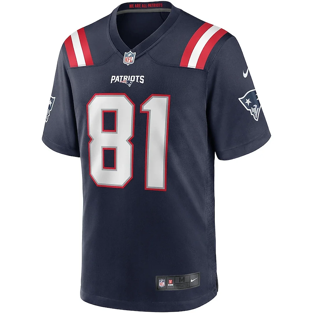 Zennovawear Randy Moss 81 New England Patriots Men Game Retired Jersey - Navy