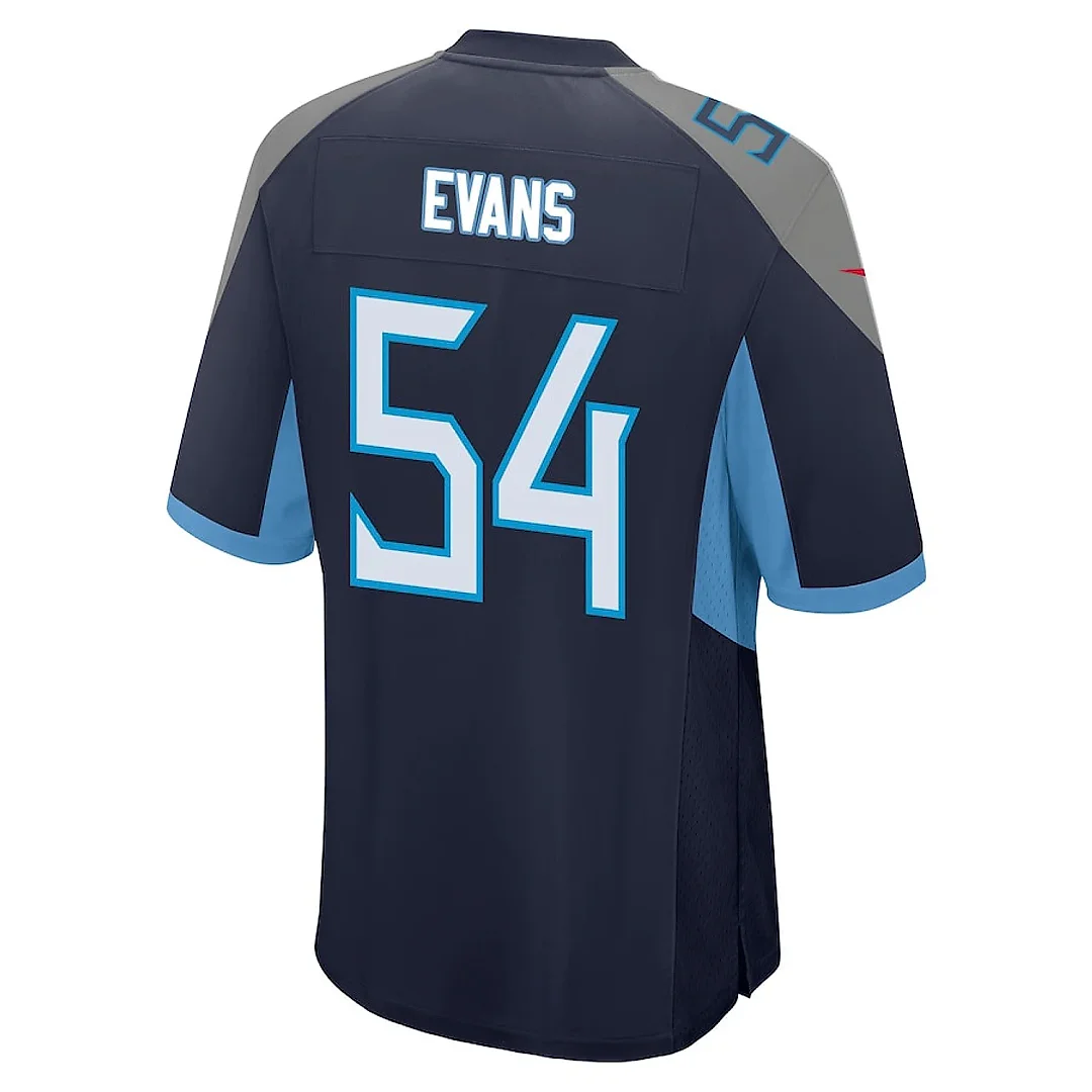 Zennovawear Rashaan Evans 54 Tennessee Titans Men Game Jersey - Navy