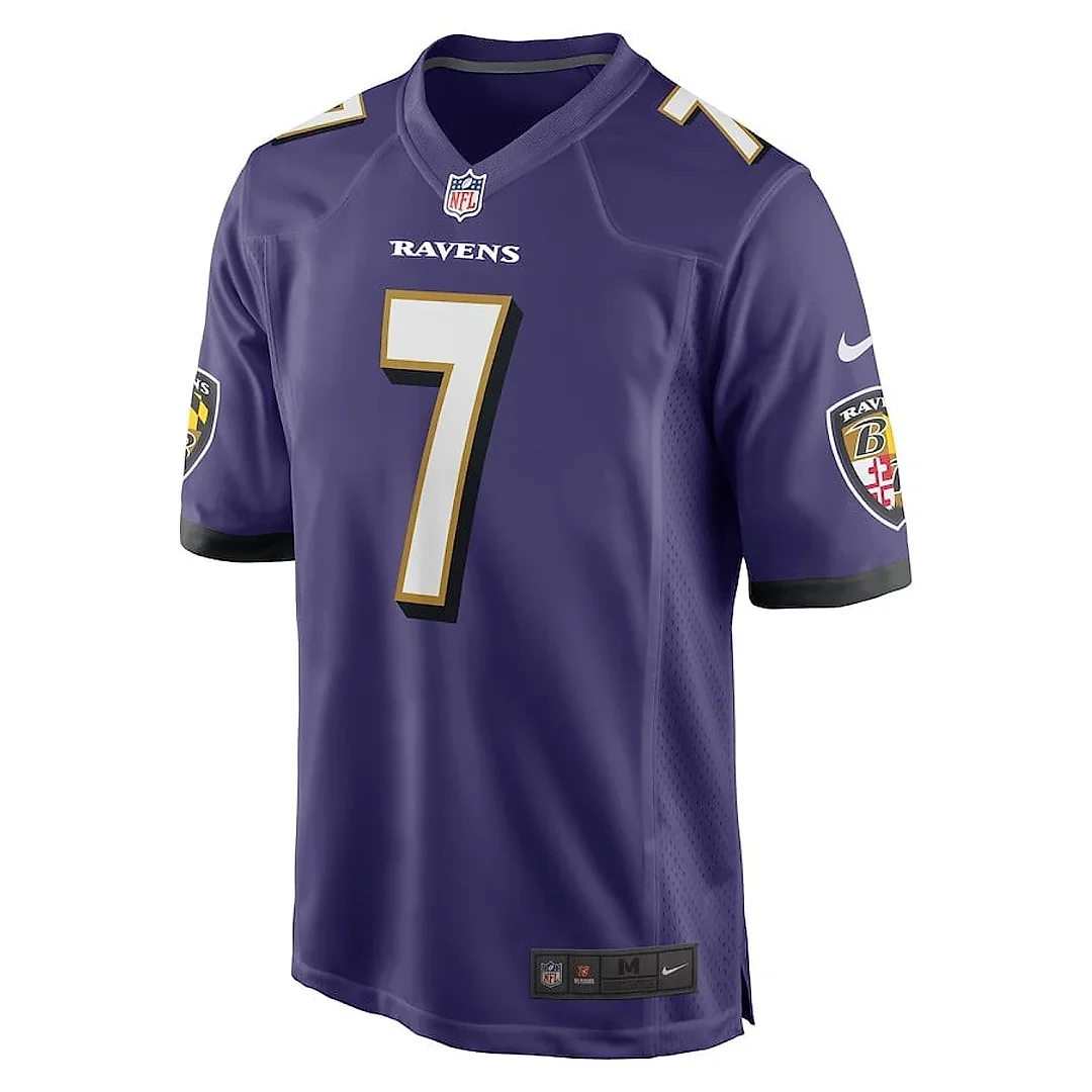 Zennovawear Rashod Bateman 7 Baltimore Ravens Team Game Men Jersey - Purple