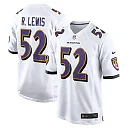 Zennovawear Ray Lewis 52 Baltimore Ravens Men Retired Game Jersey - White